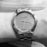 Buy Shop Marc Jacobs Henry Silver Dial Silver Steel Strap Watch for Women - MBM3210 USA Online