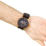 Buy Shop Fossil Machine Chronograph Black Dial Black Leather Strap Watch for Men - FS5120 USA Online