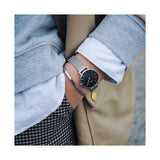 Buy Shop Daniel Wellington Petite Sterling Black Dial Silver Mesh Bracelet Watch For Women - DW00100218 USA Online