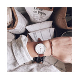 Buy Shop Daniel Wellington Classic Petite St Mawes White Dial Brown Leather Strap Watch For Women - DW00100231 USA Online