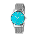 Buy Shop Gucci G-Timeless Turquiose Mother of Pearl Dial Silver Mesh Bracelet Watch For Women - YA1264039 USA Online
