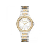 Michael Kors Lennox Three Hand Silver Dial Two Tone Steel Strap Watch For Women - MK7338