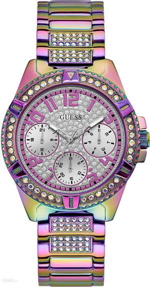 Buy Shop Guess Lady Frontier Diamonds Silver Dial Multicolor Steel Strap Watch for Women - GW0044L1 USA Online