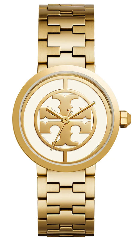 Buy Shop Tory Burch Reva Gold Dial Gold Steel Strap Watch for Women - TBW4025 USA Online