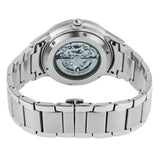 Emporio Armani Renato Automatic Blue Dial Silver Steel Strap Watch For Men - AR60037