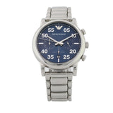 Buy Shop Emporio Armani Luigi Chronograph Blue Dial Silver Steel Strap Watch For Men - AR11132 USA Online