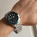 Buy Shop Fossil FB-01 Chronograph Black Dial Silver Steel Strap Watch for Men - FS5827 USA Online