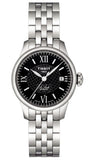 Buy Shop Tissot Le Locle Automatic Small Lady Black Dial Silver Steel Strap Watch For Women - T41.1.183.53 USA Online