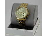 Buy Shop Michael Kors Runway Chronograph Gold Dial Gold Steel Strap Watch For Women - MK5698 USA Online