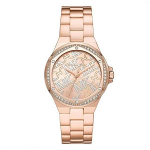 Buy Shop Michael Kors Lennox Quartz Rose Gold Dial Rose Gold Steel Strap Watch For Women - MK7405 USA Online