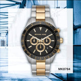 Buy Shop Michael Kors Layton Chronograph Black Dial Two Tone Steel Strap Watch For Men - MK8913 USA Online