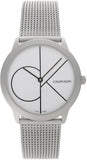Buy Shop Calvin Klein Minimal White Dial Silver Mesh Bracelet Watch for Women - K3M5215X USA Online