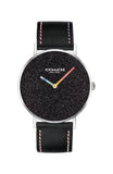 Buy Shop Coach Perry Black Dial Black Leather Strap Watch for Women - 14503033 USA Online