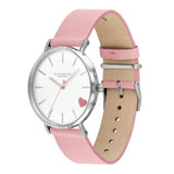 Buy Shop Coach Perry Silver Dial Pink Leather Strap Watch for Women - 14503516 USA Online