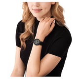 Buy Shop Michael Kors Runway Chronograph Black Dial Black Silicone Strap Watch For Women - MK7385 USA Online