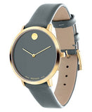 Buy Shop Movado 70th Anniversary Special Edition Grey Dial Grey Leather Strap Watch For Women - 0607140 USA Online