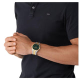 Buy Shop Michael Kors Slim Runway Quartz Green Dial Two Tone Steel Strap Watch for Women - MK9149 USA Online