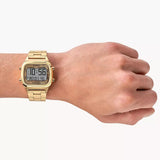 Buy Shop Fossil Retro Digital Gold Dial Gold Steel Strap Watch for Men - FS5843 USA Online
