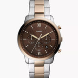Buy Shop Fossil Neutra Chronograph Brown Dial Two Tone Steel Strap Watch for Men - FS5869 USA Online