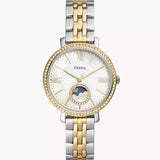 Buy Shop Fossil Jacqueline Analog Moonphase Mother of Pearl White Dial Two Tone Steel Strap Watch for Women - ES5166 USA Online