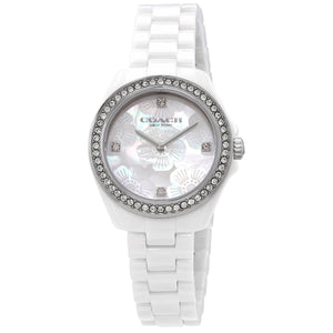 Buy Shop Coach Preston Mother of Pearl Dial White Steel Strap Watch for Women - 14503661 USA Online