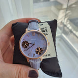 Buy Shop Fossil Jacqueline Purple Dial Purple Leather Strap Watch for Women - ES4814 USA Online