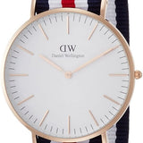 Buy Shop Daniel Wellington Classic Canterbury White Dial Two Tone Nylon Strap Watch For Men - DW00100002 USA Online