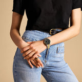 Buy Shop Fossil Blue Dive Three Hand Black Dial Two Tone Steel Strap Watch For Women - ES5349 USA Online