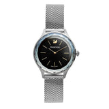 Buy Shop Swarovski Octea Nova Black Dial Silver Mesh Bracelet Watch for Women - 5430420 USA Online