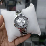 Buy Shop Guess Night Life Clear Silver Dial Silver Steel Strap Watch for Women - GW0470L1 USA Online