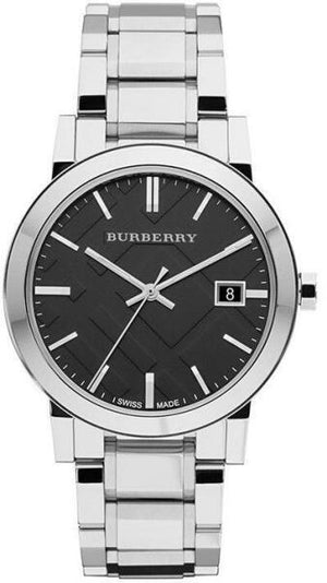 Burberry The City Black Dial Silver Steel Strap Watch for Women - BU9201