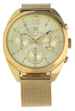 Buy Shop Tommy Hilfiger Mia Gold Dial Gold Mesh Bracelet Watch for Women - 1781488 USA Online