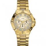 Buy Shop Guess Vista Diamonds Gold Dial Gold Steel Strap Watch for Women - W13573L1 USA Online