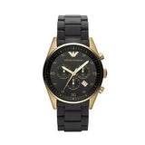Buy Shop Emporio Armani Sportivo Quartz Black Dial Black Steel Strap Watch For Men - AR8023 USA Online