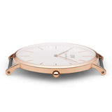 Buy Shop Daniel Wellington Classic York White Dial Brown Leather Strap Watch For Men - DW00100011 USA Online