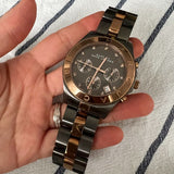 Buy Shop Marc Jacobs Blade Chronograph Grey Dial Two Tone Steel Strap Watch for Women - MBM8583 USA Online