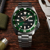 Buy Shop Seiko 5 Sports Automatic Analog Green Dial Silver Steel Strap Watch For Men - SRPD63K1 USA Online