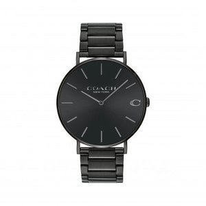Buy Shop Coach Charles Black Dial Black Steel Strap Watch for Men - 14602431 USA Online
