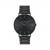 Coach Charles Black Dial Black Steel Strap Watch for Men - 14602431