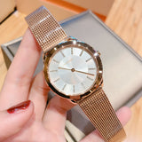 Buy Shop Calvin Klein Minimal White Dial Rose Gold Mesh Bracelet Watch for Women - K3M22Y2X USA Online