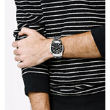 Buy Shop Fossil Grant Chronograph Black Dial Silver Steel Strap Watch for Men - FS4994 USA Online