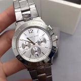 Buy Shop Michael Kors Wyatt White Dial Silver Steel Strap Watch For Women - MK5932 USA Online