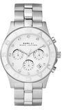 Buy Shop Marc Jacobs Blade Chronograph White Dial Silver Steel Strap Watch for Women - MBM3080 USA Online