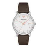 Buy Shop Emporio Armani Herren White Dial Brown Leather Strap Watch For Men - AR11103 USA Online