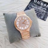 Buy Shop Guess Madison Diamonds White Dial Rose Gold Steel Strap Watch for Women - W0637L3 USA Online