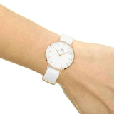 Buy Shop Daniel Wellington Classic Petite Dover White Dial White Nylon Strap Watch For Women - DW00100311 USA Online