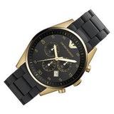 Buy Shop Emporio Armani Sportivo Quartz Black Dial Black Steel Strap Watch For Men - AR8023 USA Online