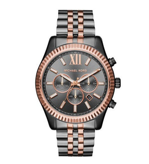 Buy Shop Michael Kors Lexington Chronograph Black Dial Two Tone Steel Strap Watch for Men - MK8561 USA Online