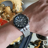 Buy Shop Fossil FB-01 Chronograph Black Dial Silver Steel Strap Watch for Men - FS5837 USA Online
