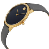Buy Shop Movado 70th Anniversary Special Edition Grey Dial Grey Leather Strap Watch For Women - 0607140 USA Online